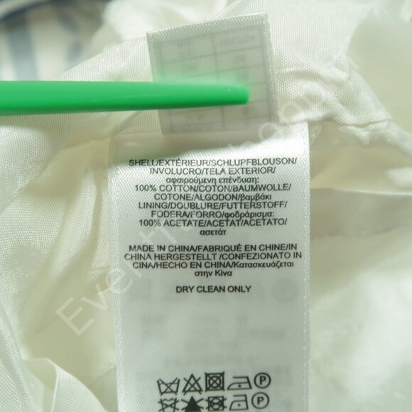 Brooks Brothers 346 Shift Dress Womens 2 White Blue Floral Cotton Sleeveless - Picture 7 of 8